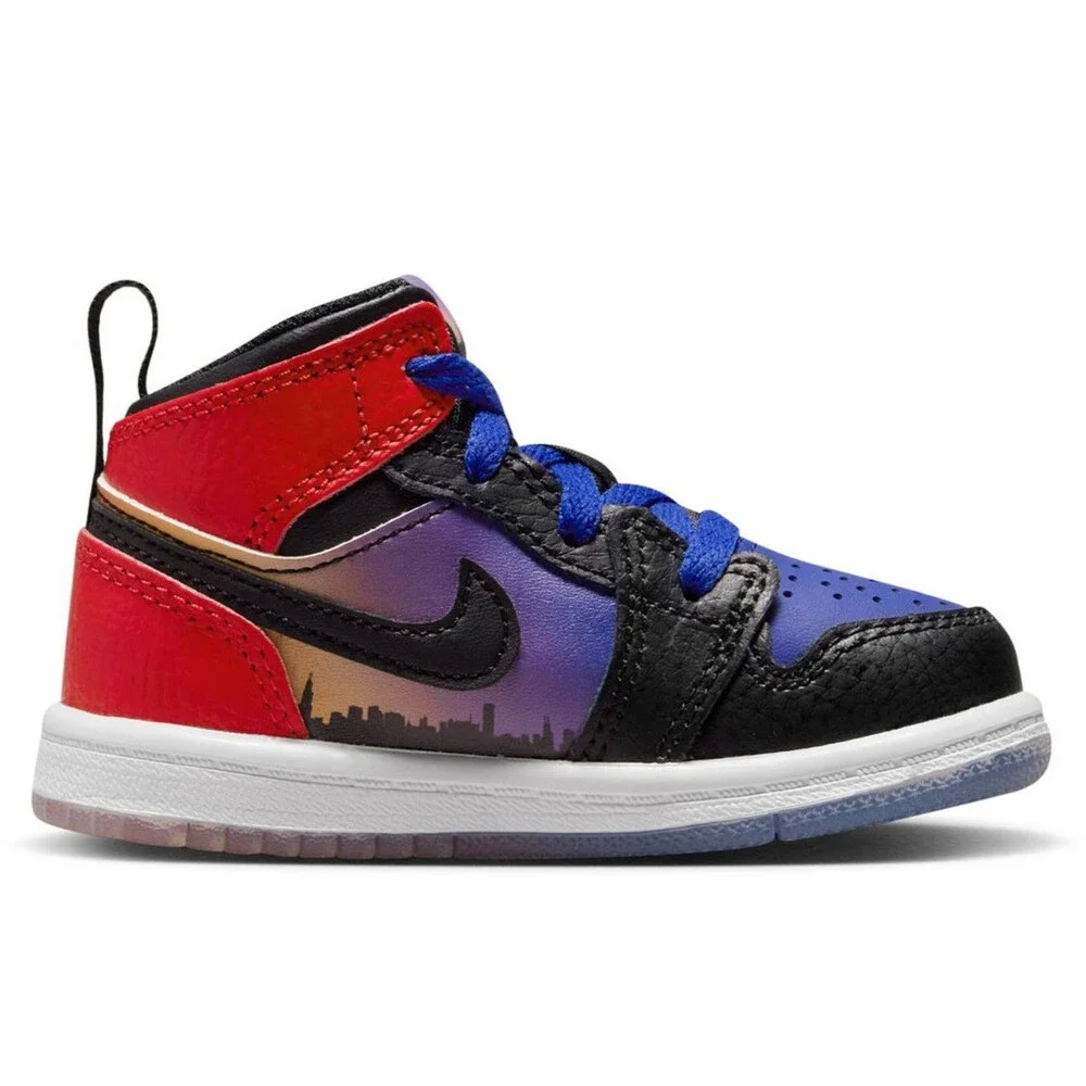 Nike Air Jordan 1 Mid SS DX4377-400 Sneaker Kids 4 Multi Leather Shoes RHS9108